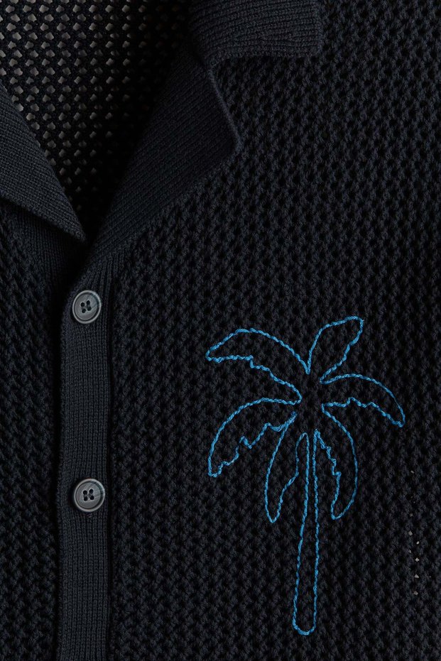 Relaxed Fit Hole-knit resort shirt