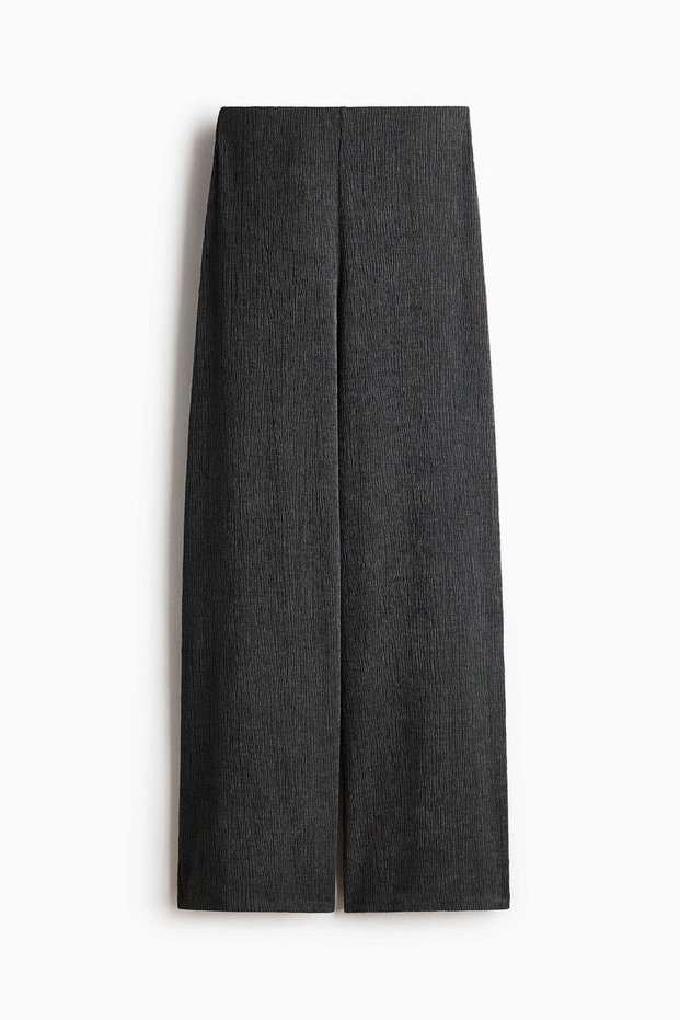 Crinkled jersey trousers
