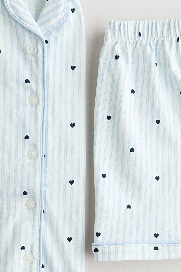 Patterned jersey pyjamas