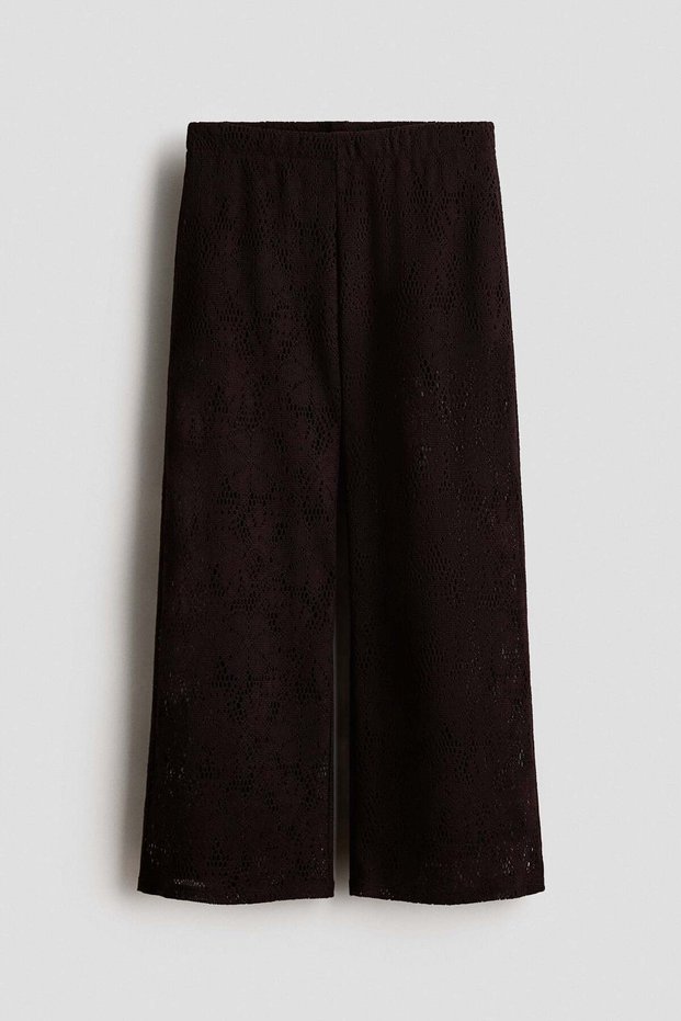 Crochet-look trousers