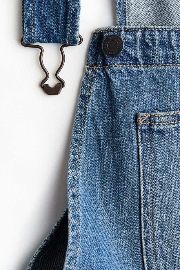 Denim dungaree dress