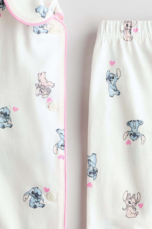 Patterned jersey pyjamas