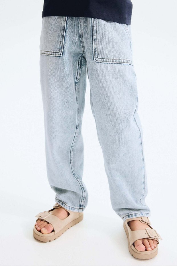 Cotton denim trousers