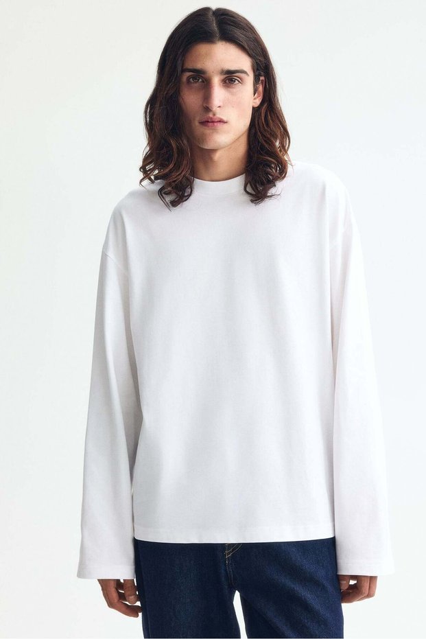 Oversized Fit Long-sleeved jersey top
