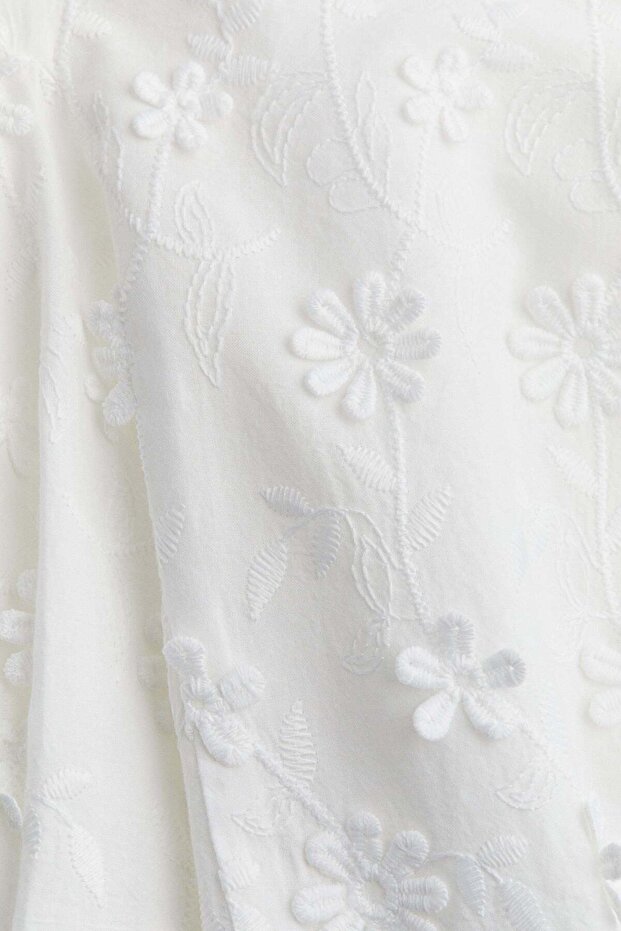 Appliquéd cotton dress