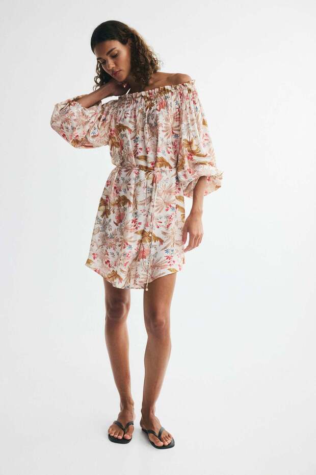 Oversized off-the-shoulder dress