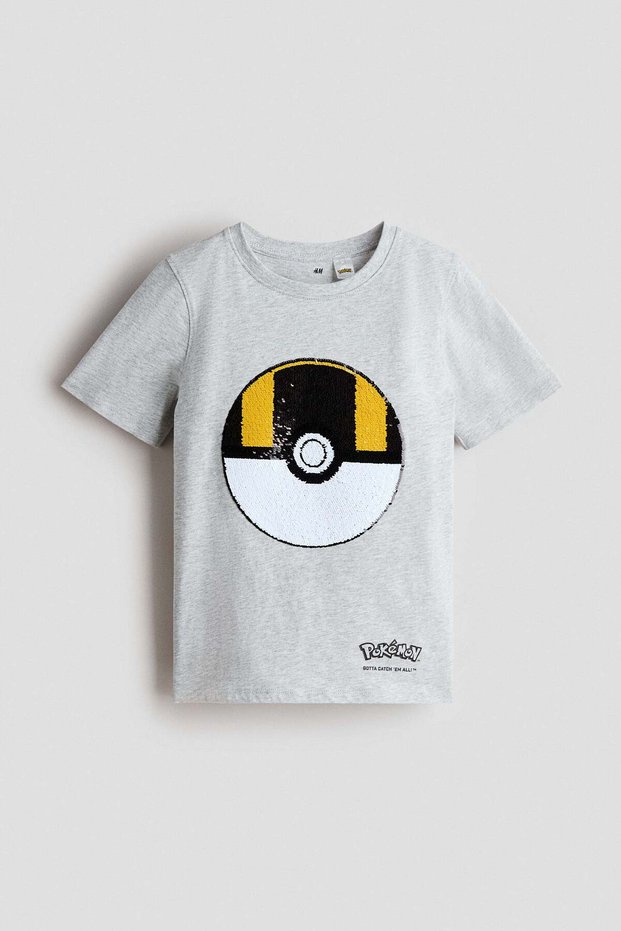 Reversible sequin T-shirt