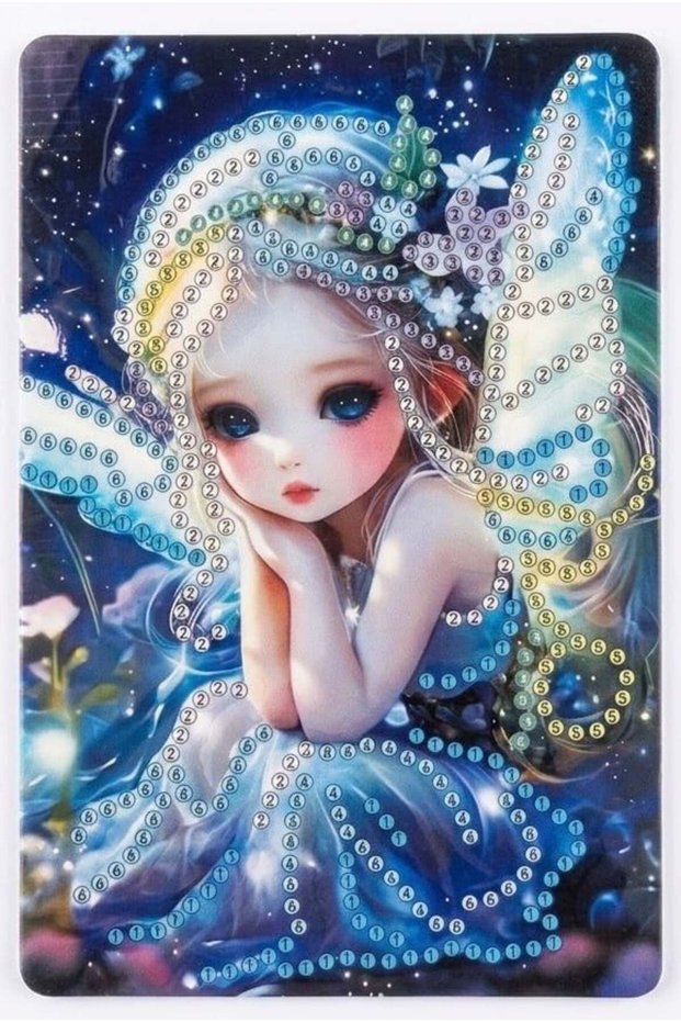 5D Diamond Stone Embroidery Kit Painting 10X15 cm Fairy Girl Patterned - Diamond Painting