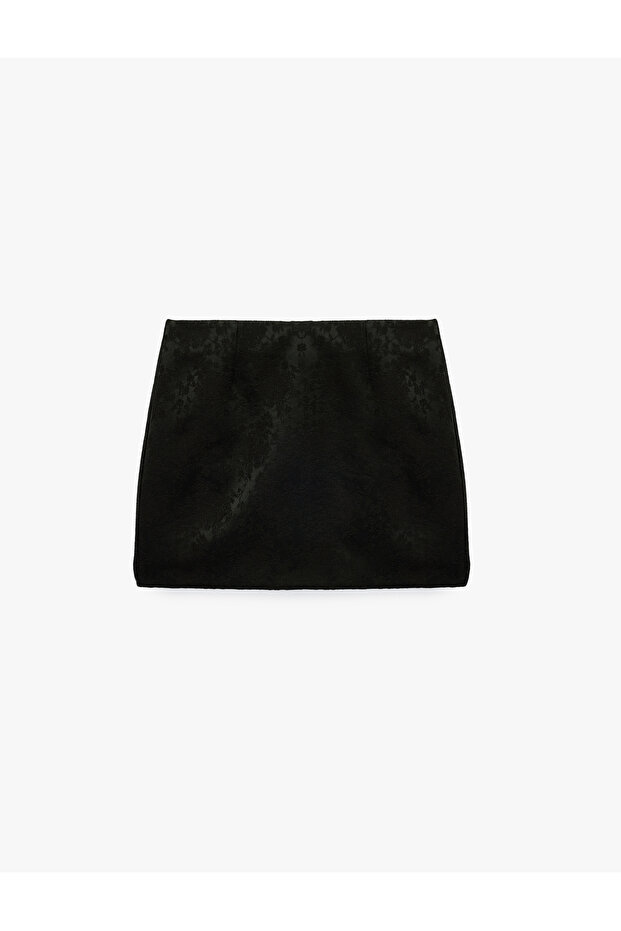 A-Line Regular Waist Regular Fit Cotton Jacquard Mini Skirt