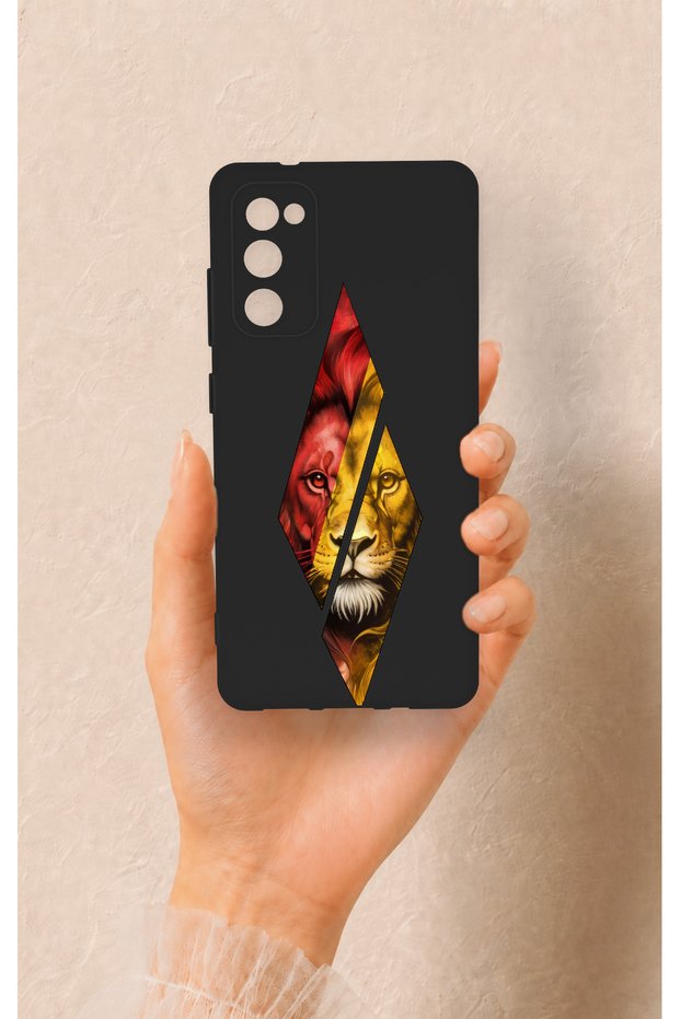 Samsung S20Fe Compatible Cutout Lion Pattern Silicone Case