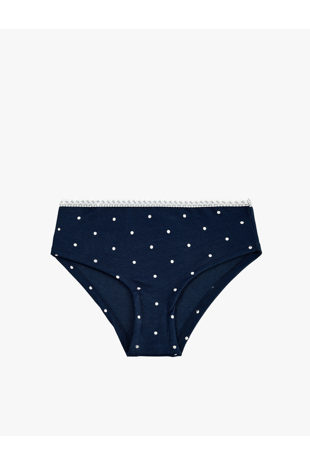 Lace Viscose High Waist Polka Dot Hipster Panties
