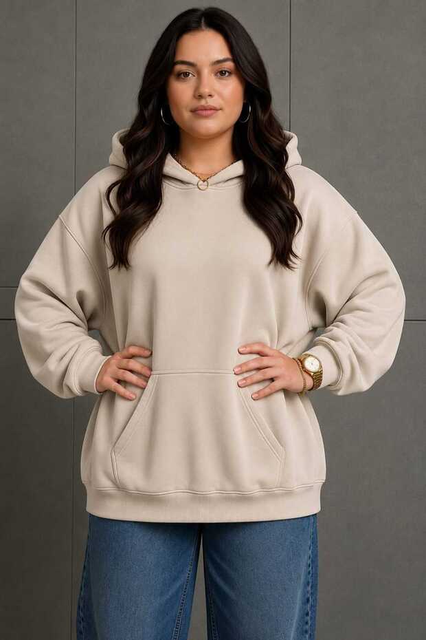 3 Yarn Combed Cotton Plus Size Unisex Sweatshirt Mw6