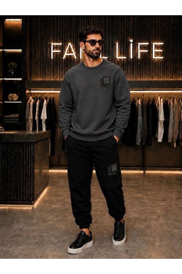 New Season Unisex Sweatshirt and Trackpants Set with Kart R Print