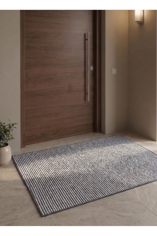Puffy Washable Non-Slip Base Soft Textured Doorway Bathroom Mat Entrance Rug