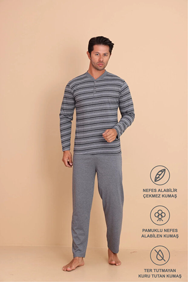 Hunt Regular Men's Long Sleeve Pajama Set