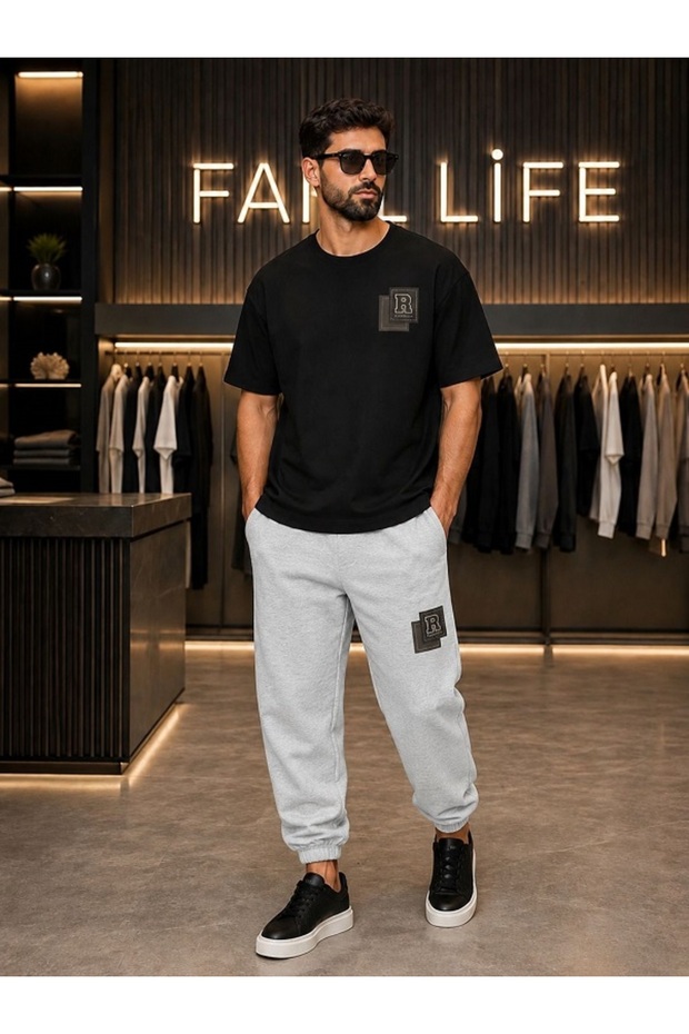 New Season Unisex T-Shirt and Sweatpants Set with Kart R Print