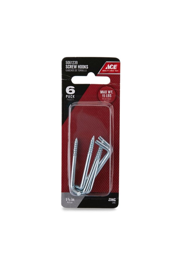 Screw Hooks (44 mm, Pack of 6)