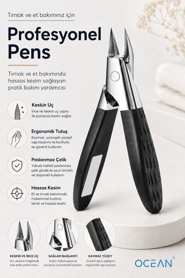 Pens Professional Meat Tweezers Manicure Pedicure Care Tweezers