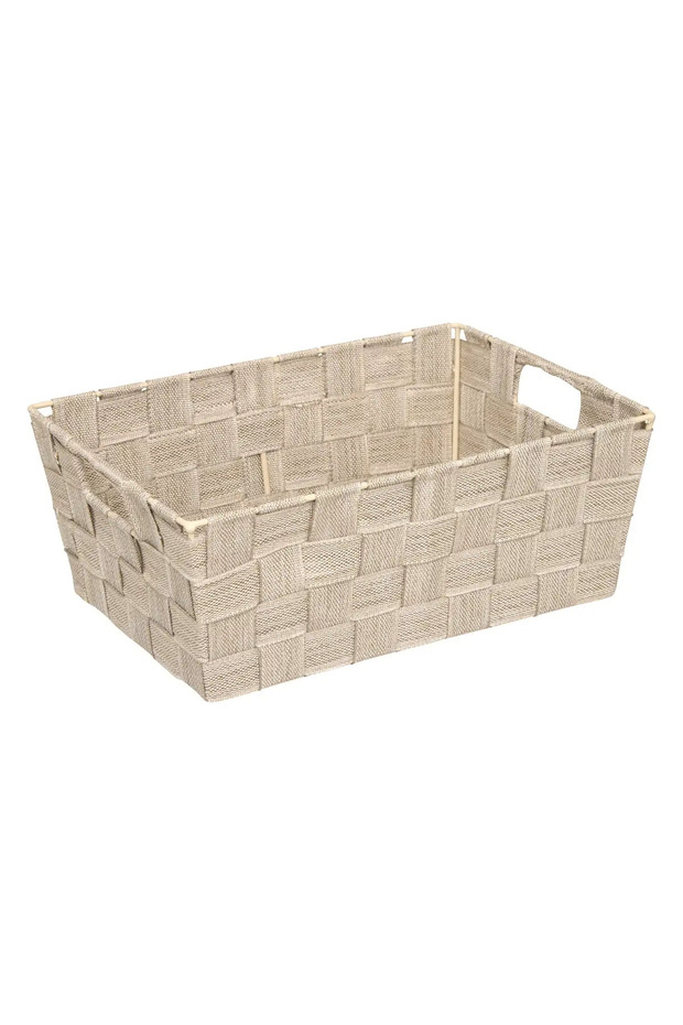 Lise Beveled Basket (28 x 20 x 11 cm, Beige)