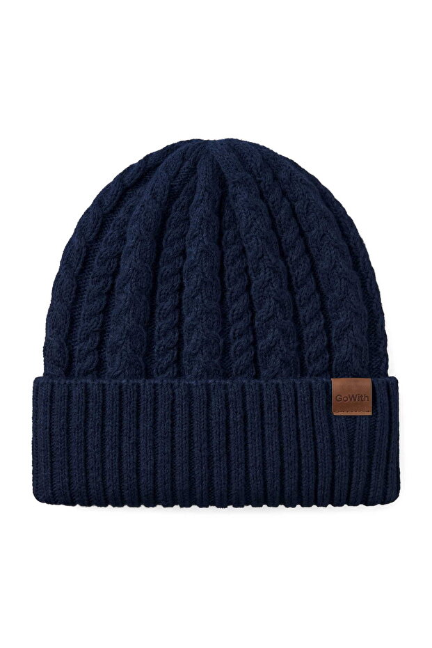 Unisex Alpaca Wool Folded Hair Knit Beanie
