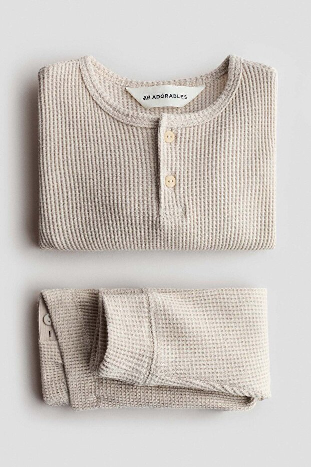 2-piece waffled cotton set