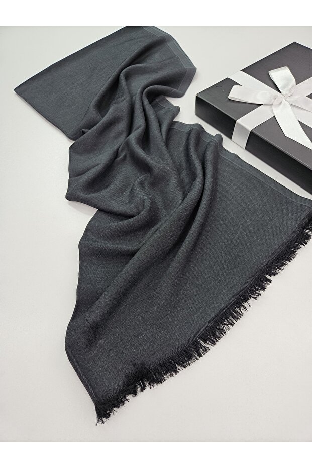 Double-Sided Cashmere Textured Tapestry Woven Shawl 70 X 190 cm Double Color Cotton