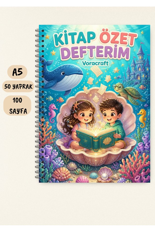 Children's Book Summary Notebook A5 50 Sheets 100 Pages Wire Spiral Kt00009