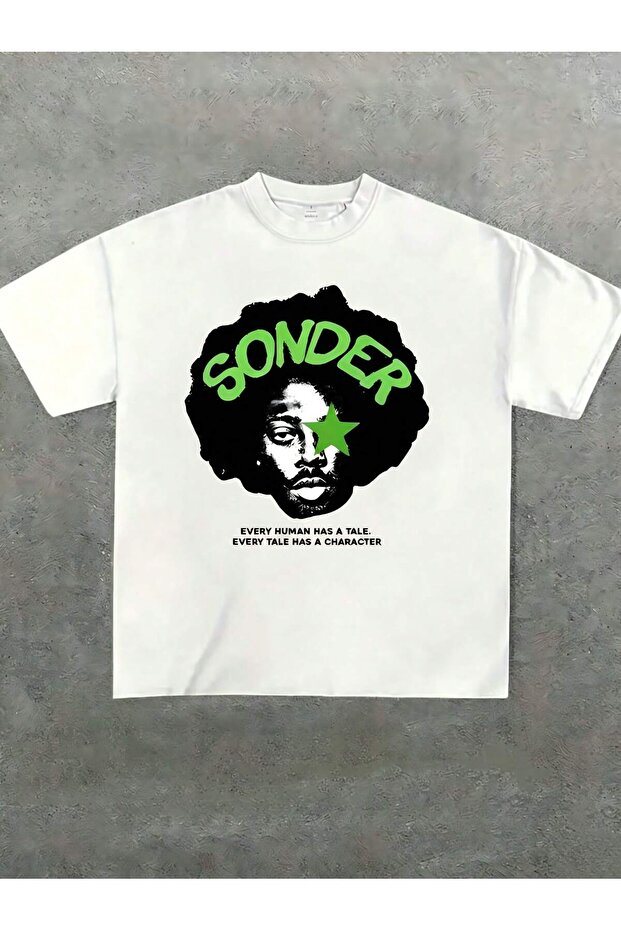 Sonder Printed Oversize Boxy Cut Unisex 100% Cotton T-Shirt (190 Gsm)