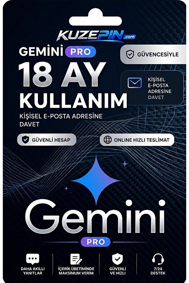Gemini Pro 18 - Ay Kişisel Mail'e Davet