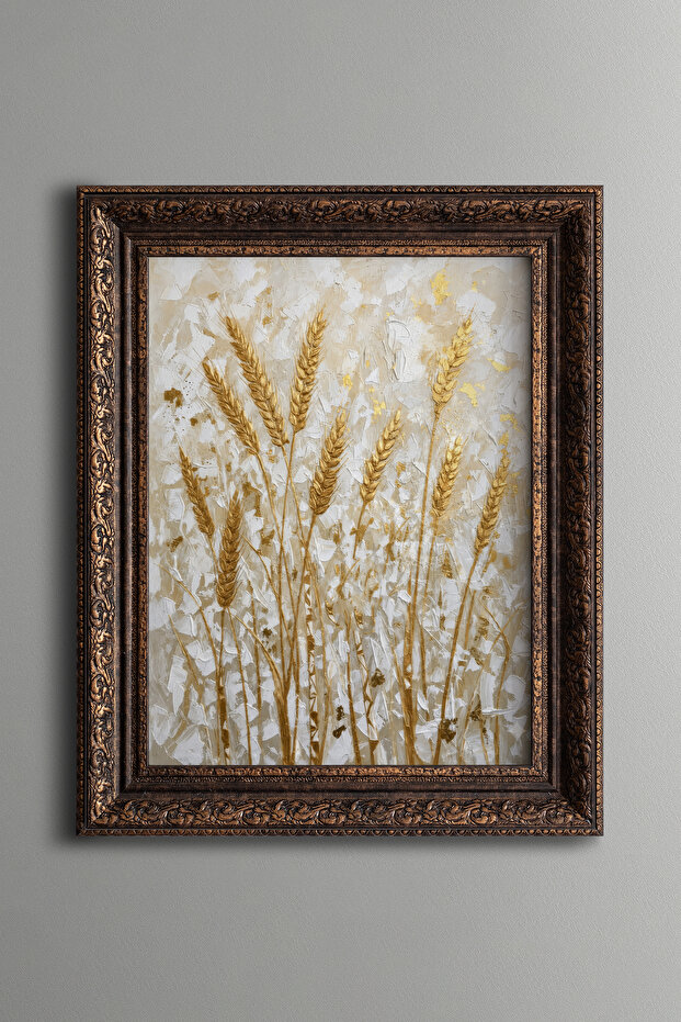 Golden Stars - Vintage Patterned Painting - Thick Model