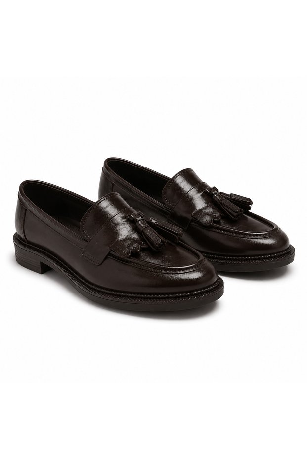 Women's Tassel Detailed Loafer Shoes – Casual, Stylish and Classic Model