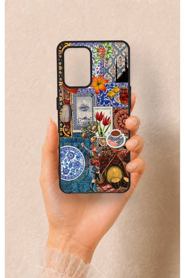 Oppo-A74 Compatible Ottoman and Turkish Culture Patterned Silicone Case