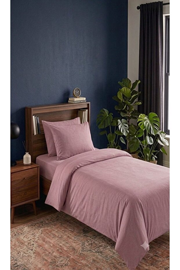 Plain Color Ranforce Cotton Single Bedding Set