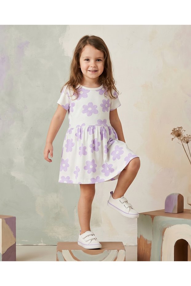 Printed Round Neck Dress