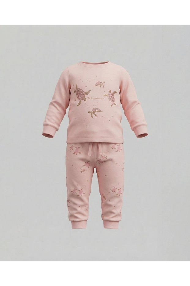 Printed Crew Neck Pajama Sets