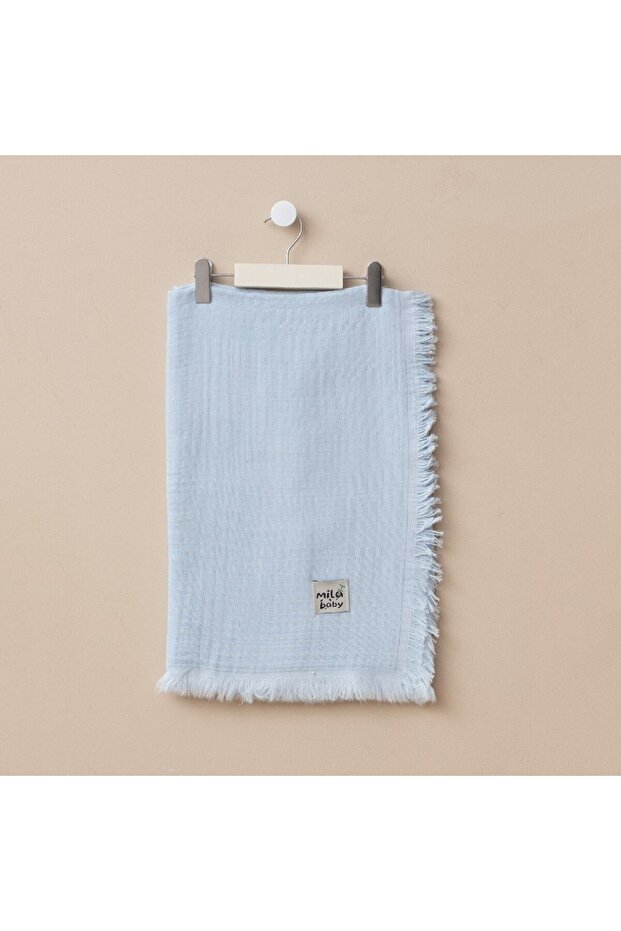 Muslin Baby Kids Blanket with Tassels Soft Cotton Breathable Sleeping and Stroller Cover
