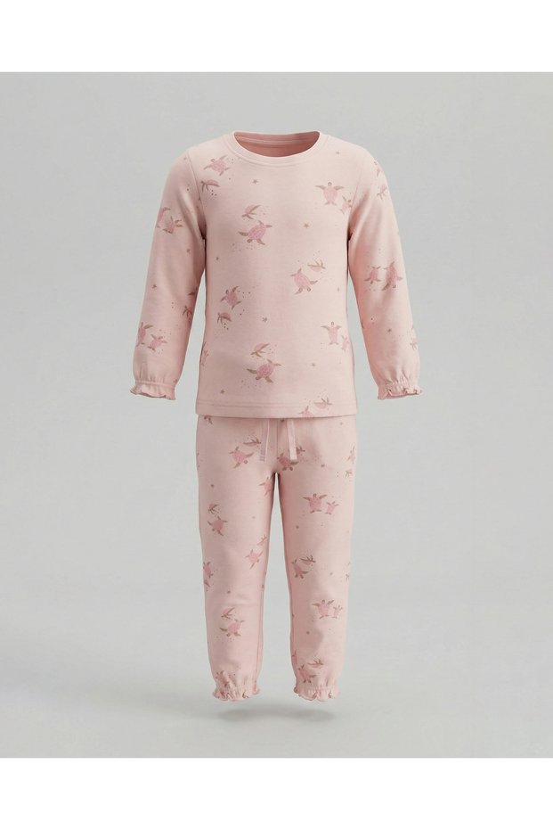 Printed Crew Neck Pajama Sets