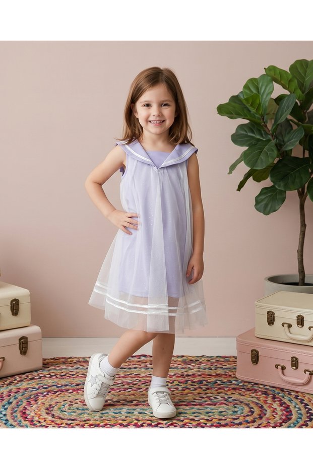 Plain Sailor Collar Dress