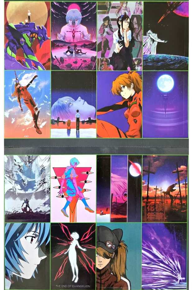 The End of Evangelion Collage Adhesive Sticker Set 6X4 cm 16 Pieces