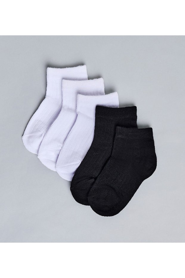 Textured Pack Of 5 Socks