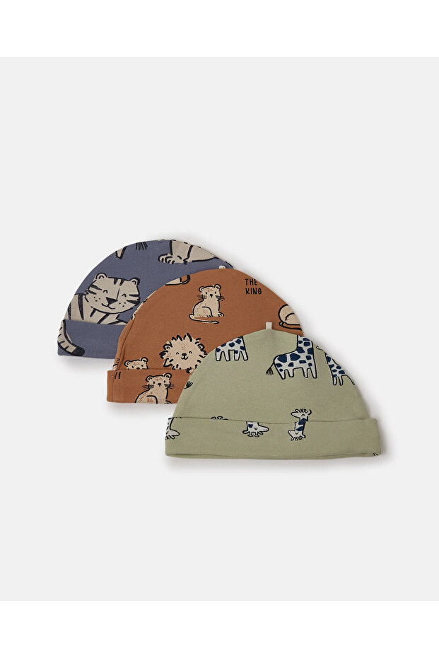Printed Pack Of 3 Caps