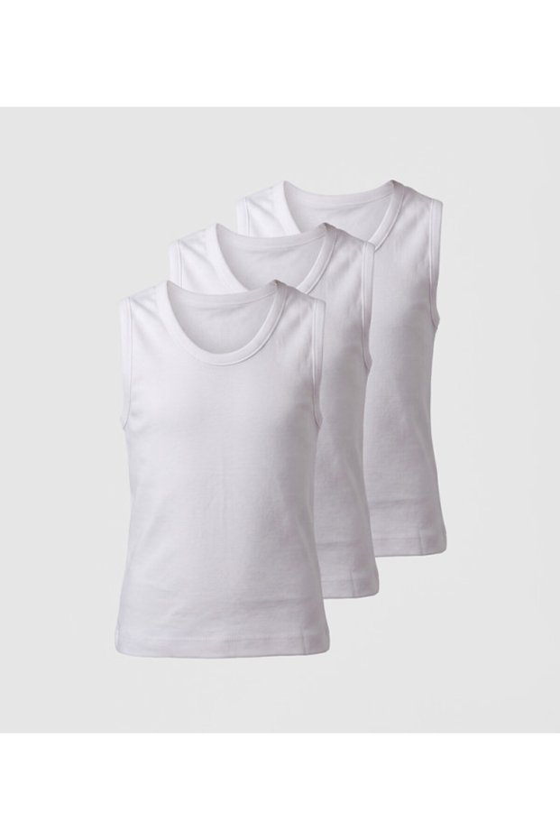 Plain Pack Of 3 Vest