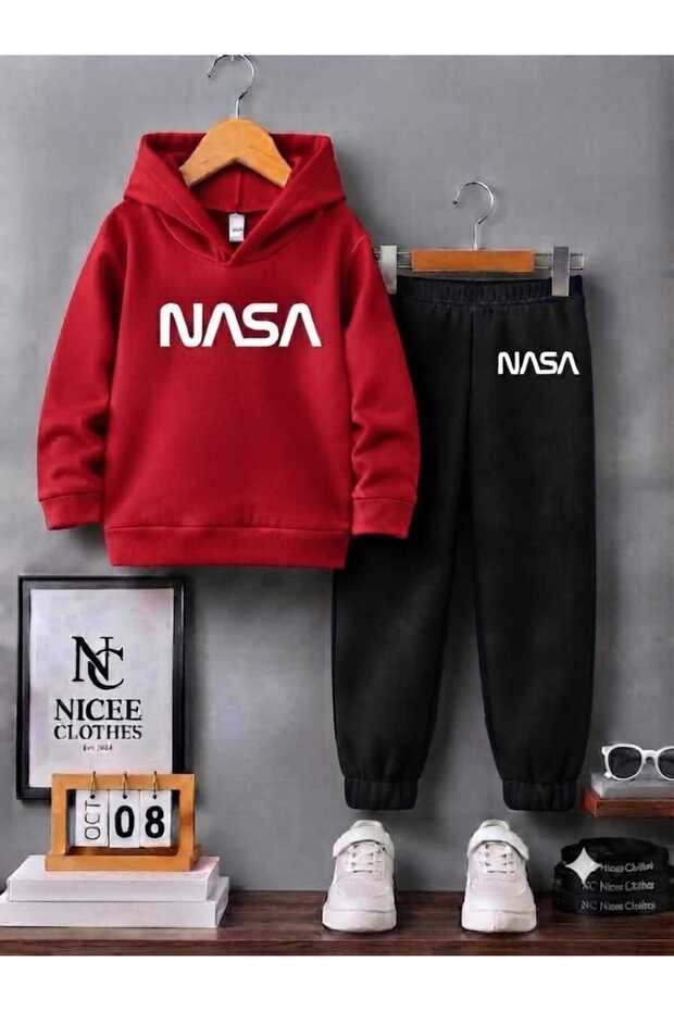 Children's Tracksuit Set Unisex (Medium Size with Large Nasa Winter Print)