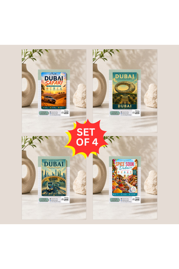 4pcs Dubai Fridge magnet