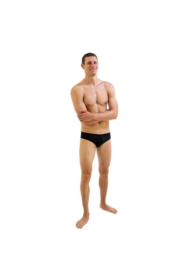 Slip inot barbati - Brief Solid - negru