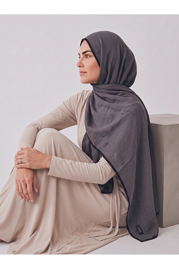 Jawel Muslin Piping Shawl