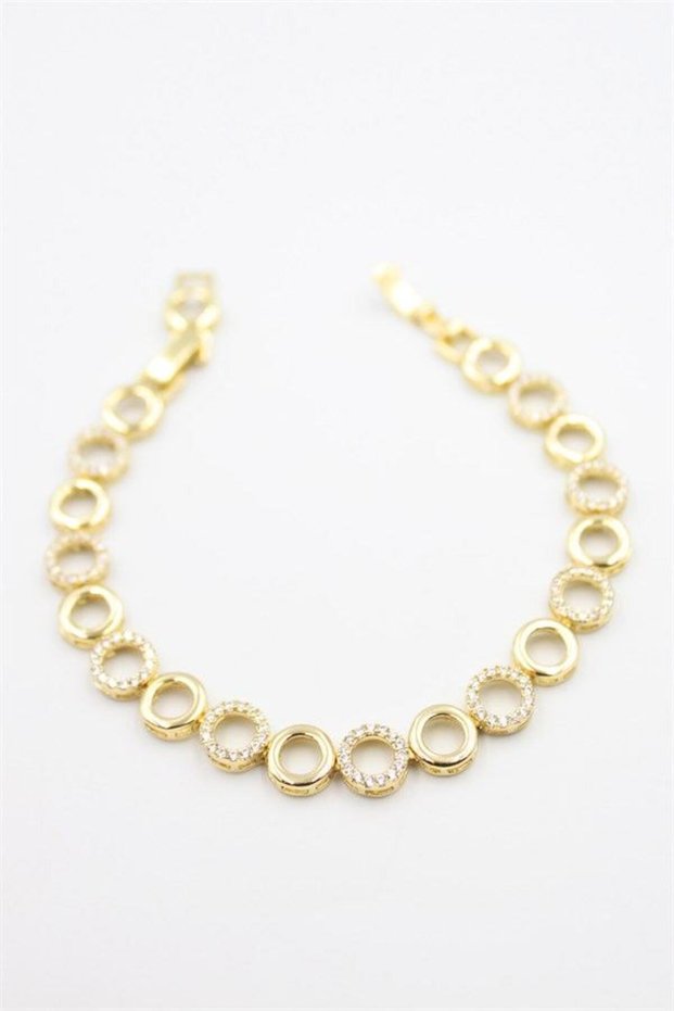 Glb-Stl41414 Stone Bracelet - Gold