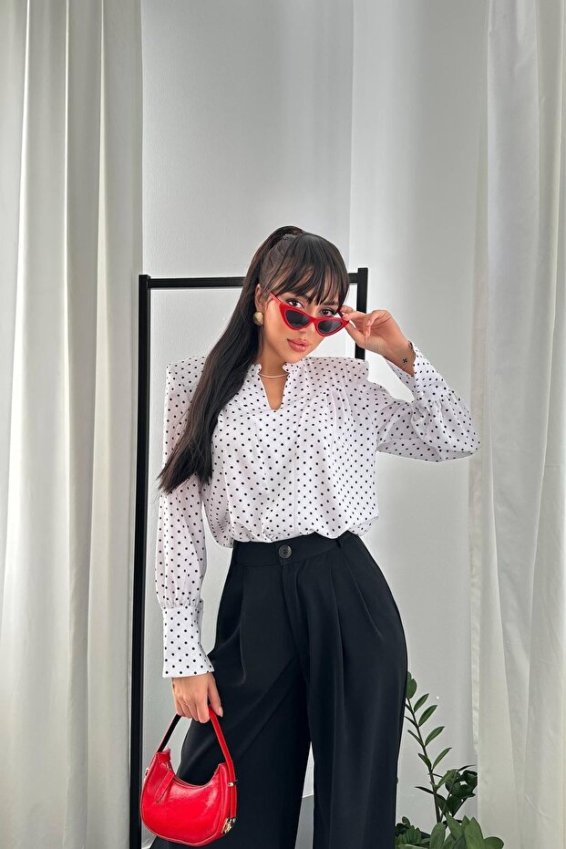 White Polka Dot Shirt