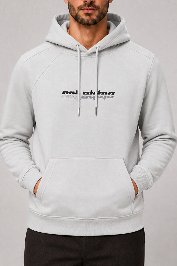 Consume Men's Regular Fit Hooded Sweatshirt Gray