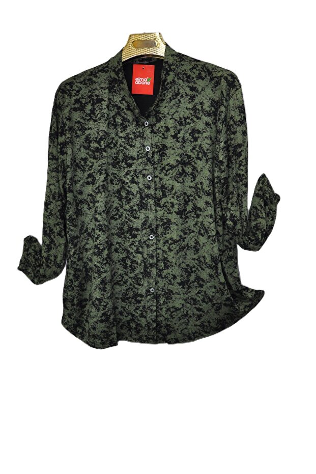 Plus Size Ronjon Combed Cotton Button-Up Shirt